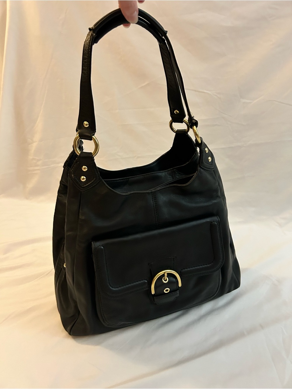 Coach Campbell Black Leather Hobo